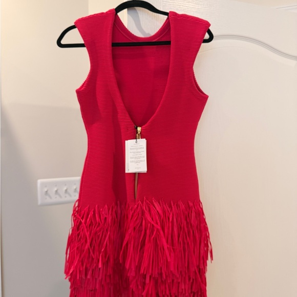 Aje Rushes Raffia Knit Dress . Never Worn - Picture 5 of 5